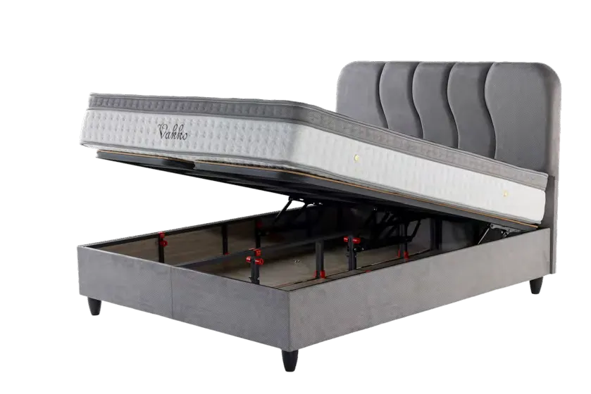 Vakko — Storage bed base, open
