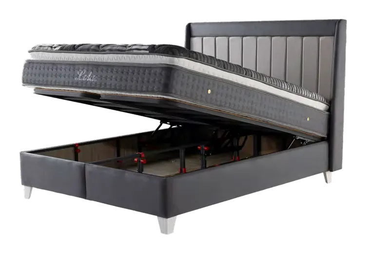 Lotus — Storage bed base, open